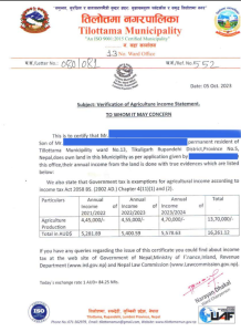 Verification Of Income